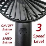 Wholesale Portable USB Rechargeable Handheld 3 Speed Strong Wind Electric Small Mini Cooling Fan (Black)